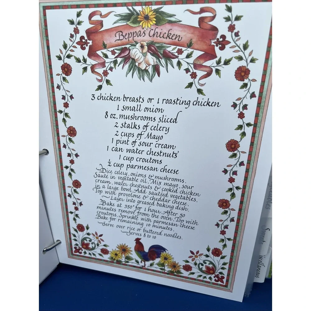 The Family Recipe Collection Book Binder With Tabs & Recipe Pages & Pockets 12